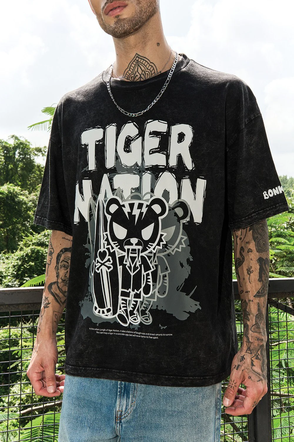 Tiger Nation Faded Oversized T-shirt - Image 4
