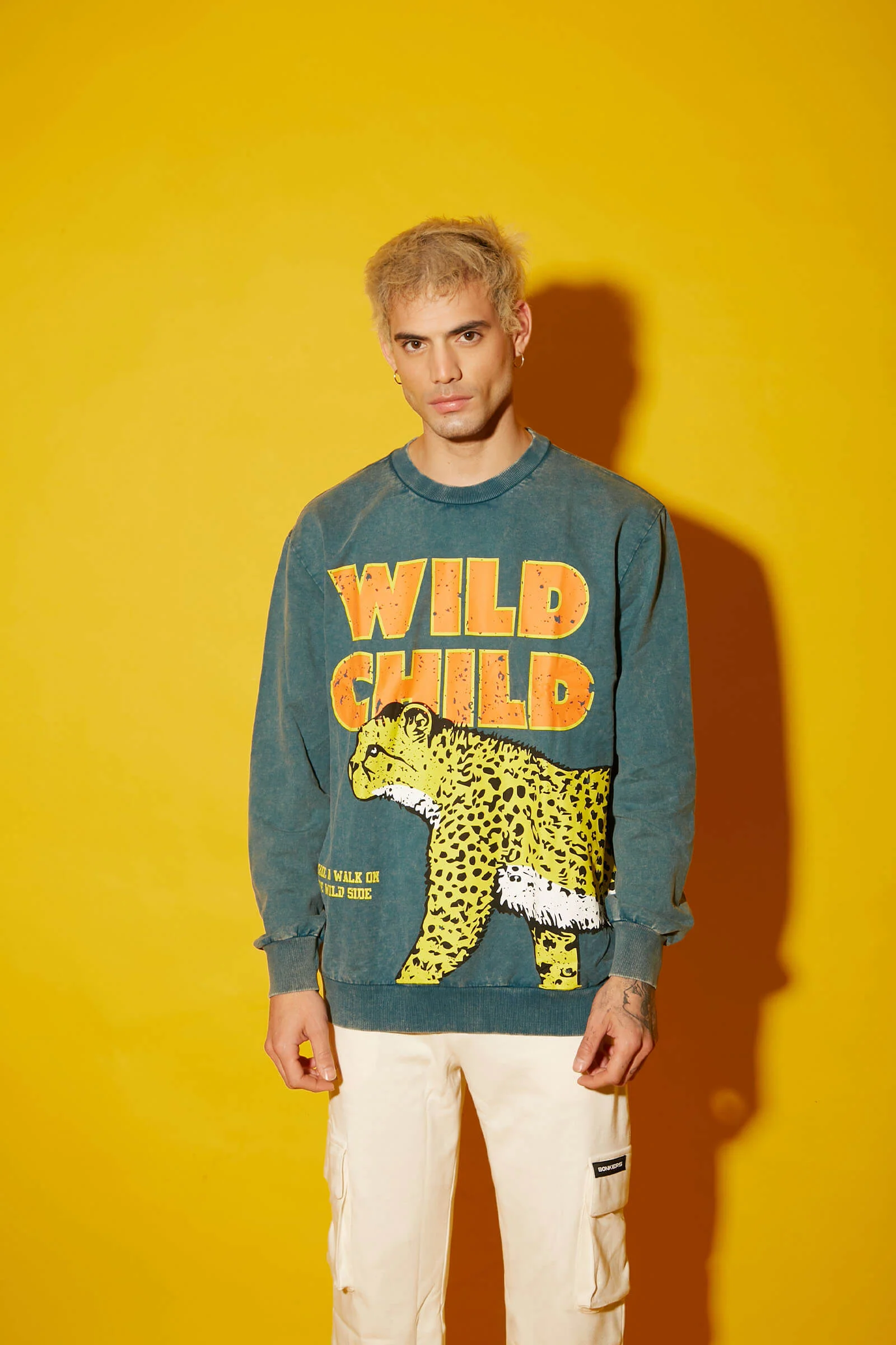 Untamed Faded Effect Heavyweight Sweatshirt - Image 7