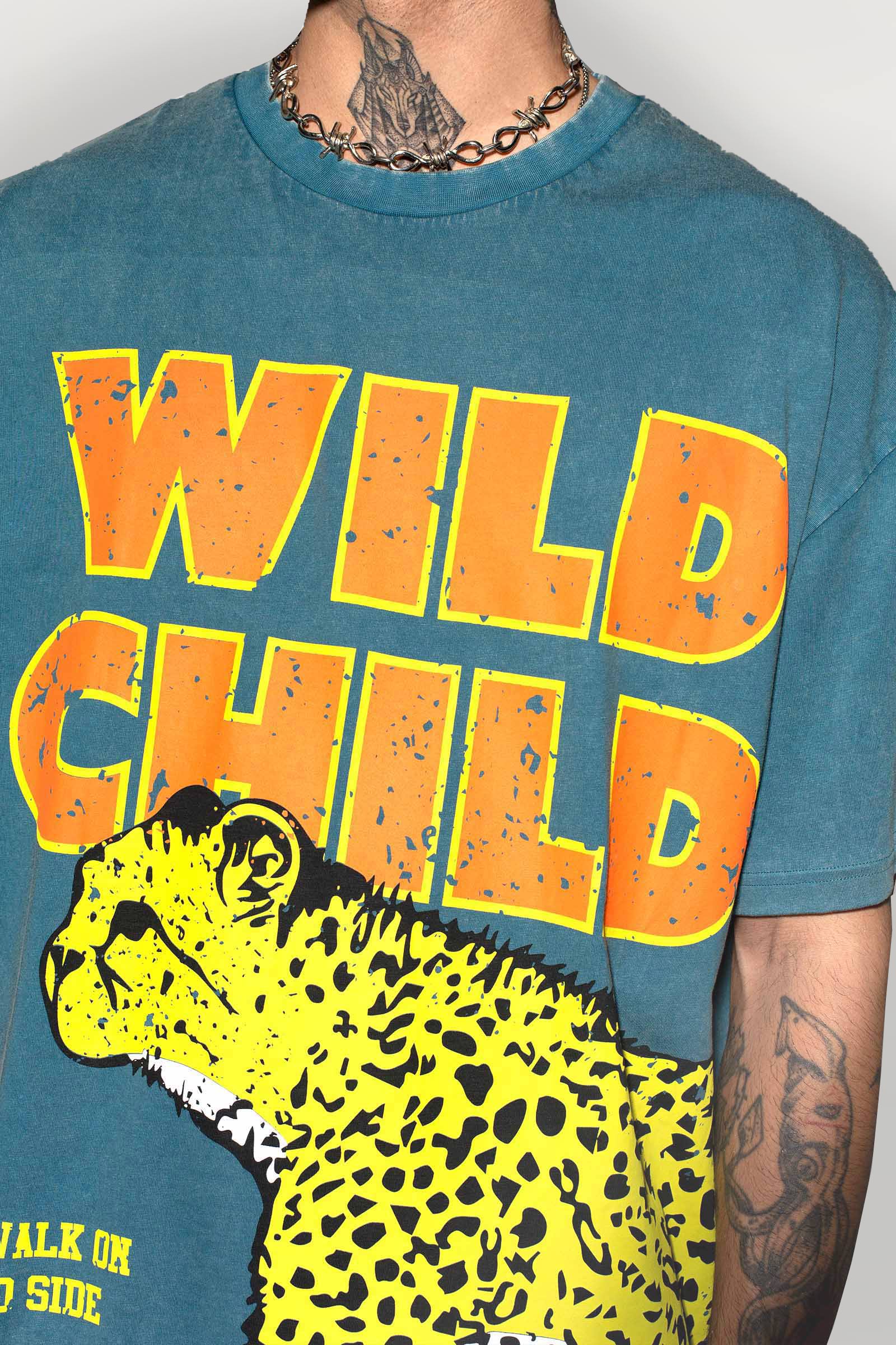 Untamed Faded Effect Oversized T-Shirt - Image 5