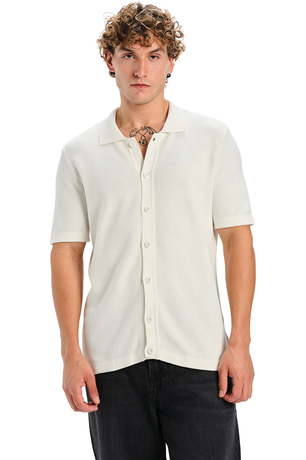 White Knit Shirt