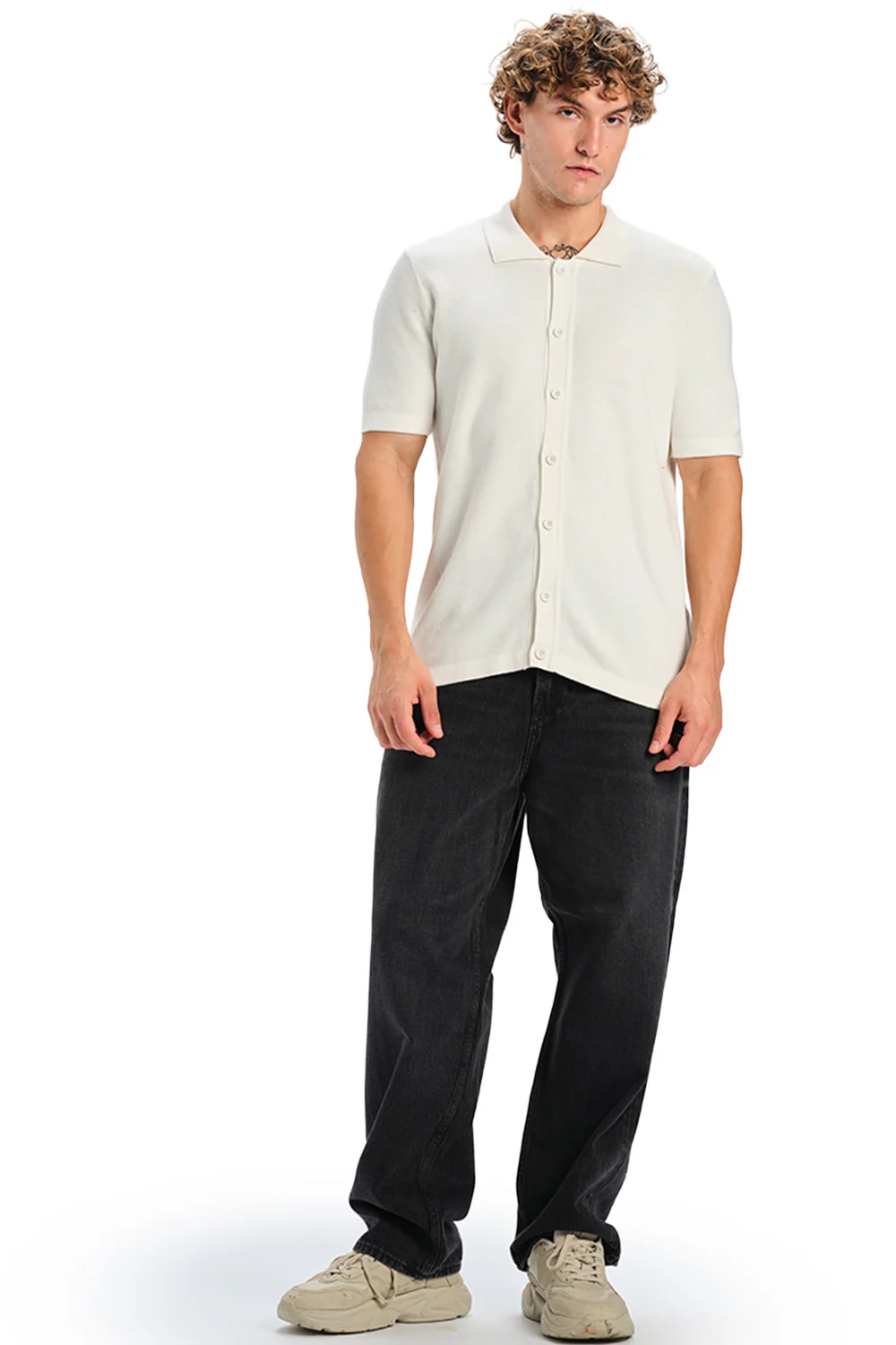 White Knit Shirt - Image 2
