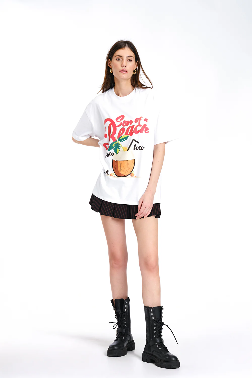 White Son Of A Beach Oversized T-shirt - Image 6