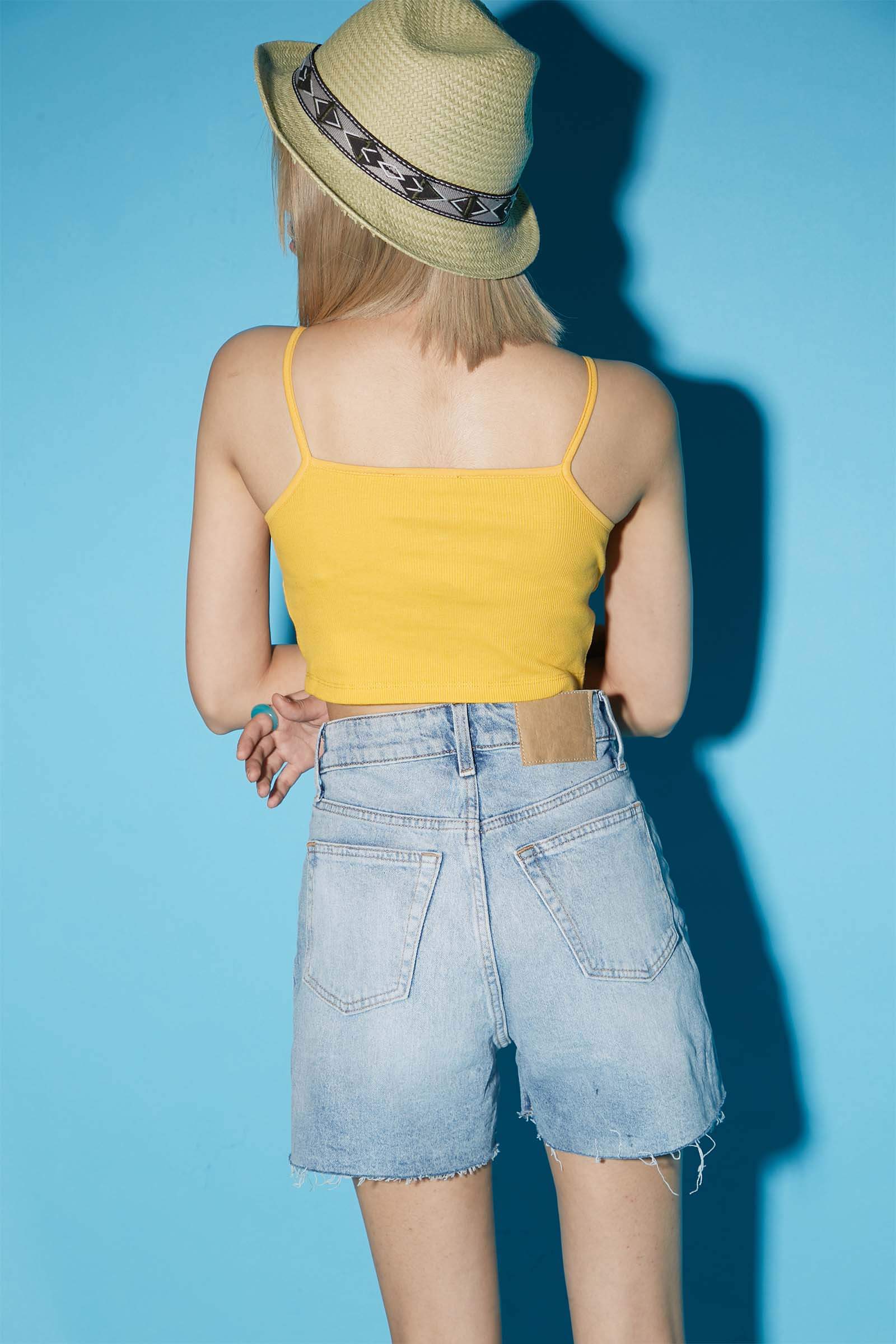 Yellow Frill Crop Top - Image 4