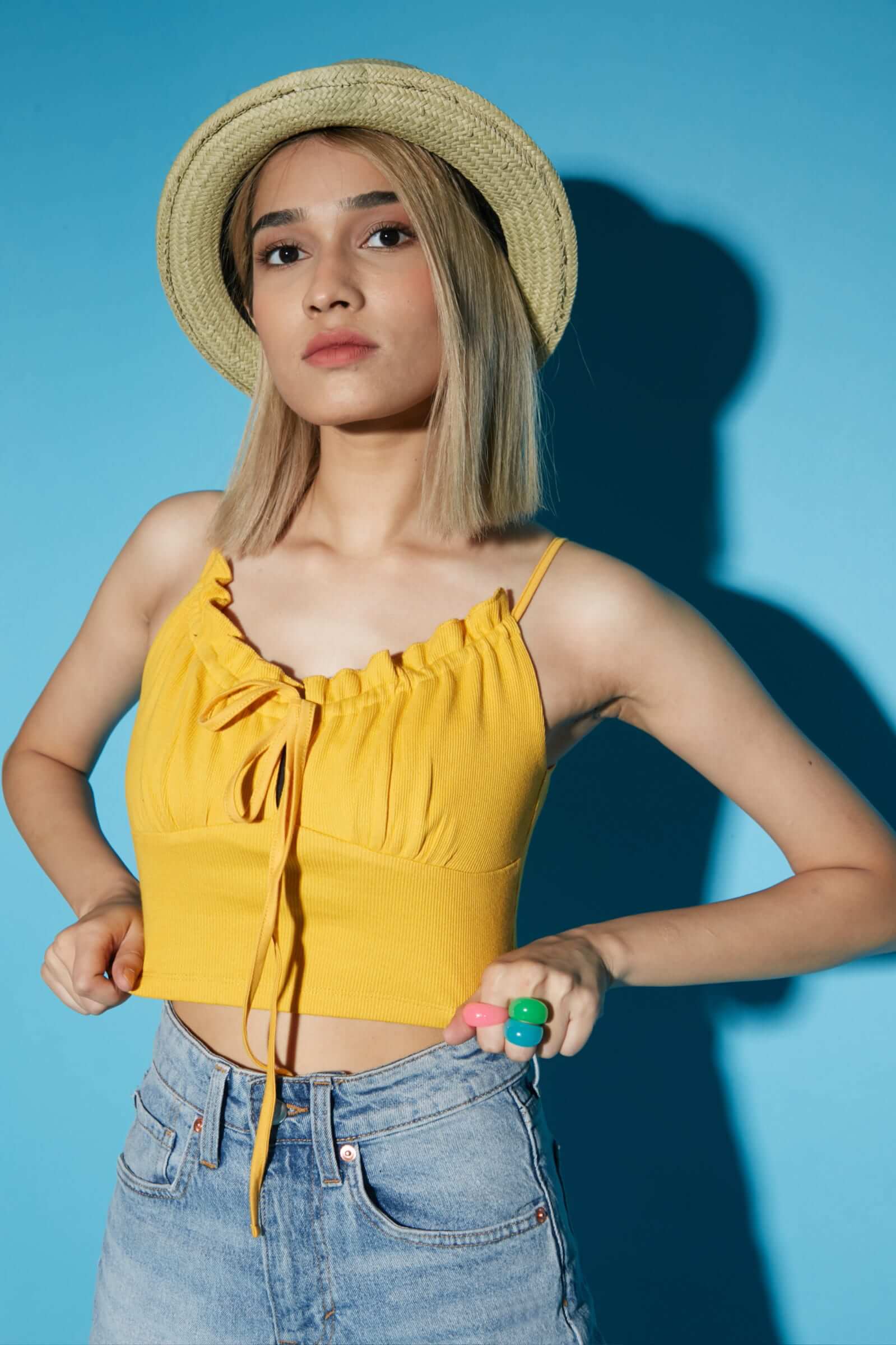 Yellow Frill Crop Top - Image 7