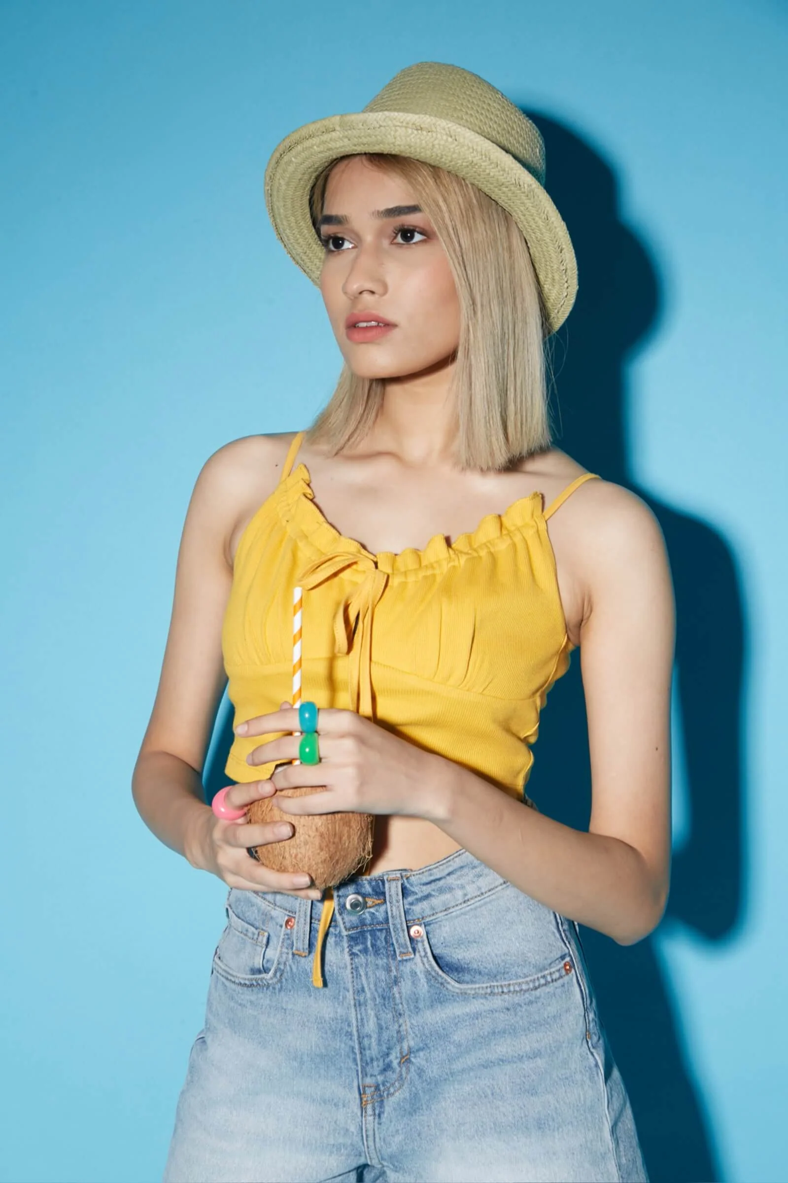 Yellow Frill Crop Top - Image 8