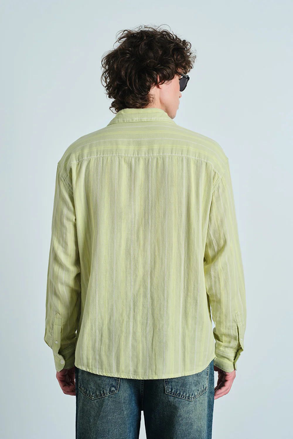Yellow Tropic Stripe Shirt - Image 6