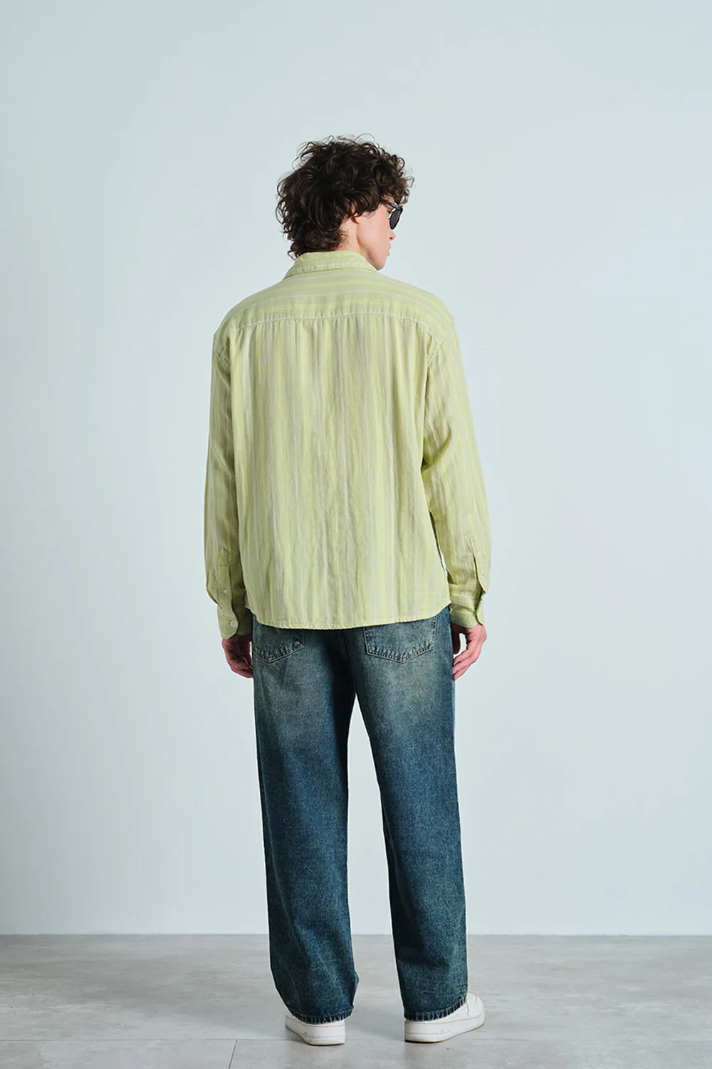 Yellow Tropic Stripe Shirt - Image 7