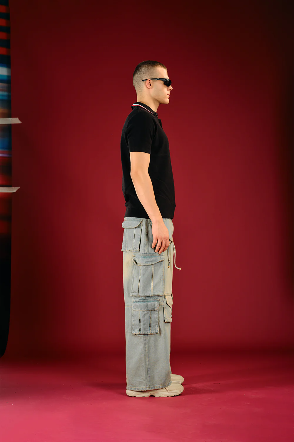 Yellowish Blue Denim Cargo - Image 6