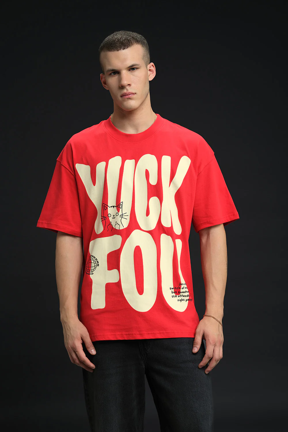Yuck Fou Red Oversized T-shirt